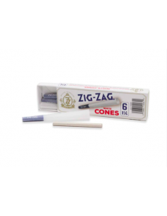 Zig Zag White 1 1/4 Cones